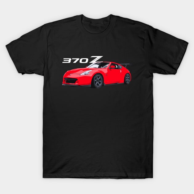 370z Nissan Nismo Red T-Shirt by cowtown_cowboy
